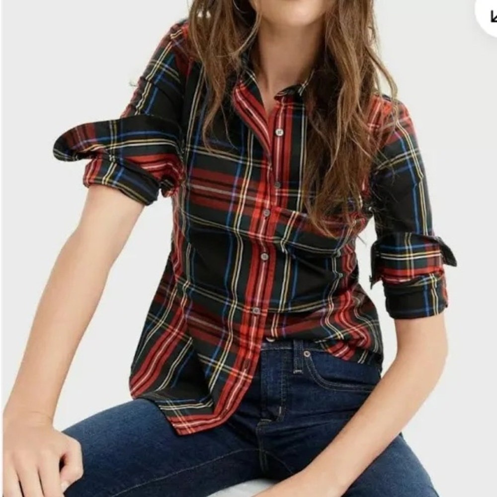 J. Crew “perfect” plaid button down